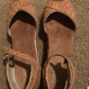 TOMS wedge cork sandals